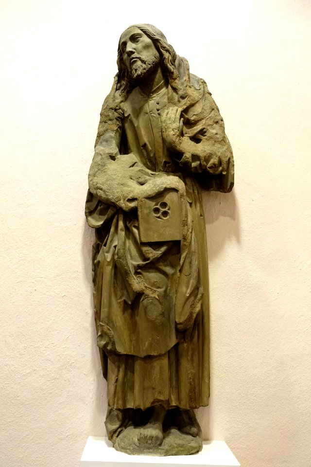 Apostle James the Less by Tilman Riemenschneider and workshop, Marienkapelle Wurzburg, 1500-1506, sandstone - Mainfränkisches Museum - Würzburg, Germany - DSC04735