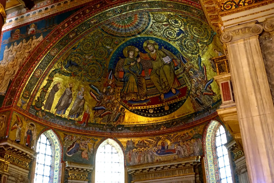 Apse mosaics, 3 of 4 - Santa Maria Maggiore - Rome, Italy - DSC05727
