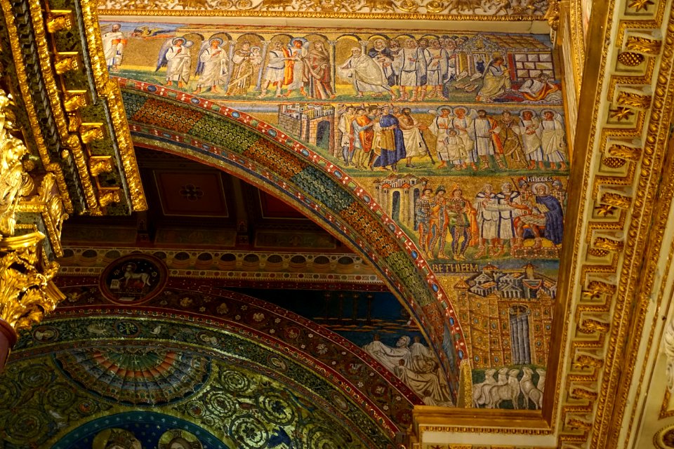 Apse mosaics, 4 of 4 - Santa Maria Maggiore - Rome, Italy - DSC05726
