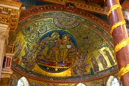 Apse mosaics, 2 of 4 - Santa Maria Maggiore - Rome, Italy - DSC05720 photo