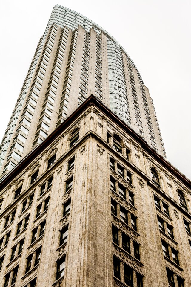 High-rise low angle shot perspective