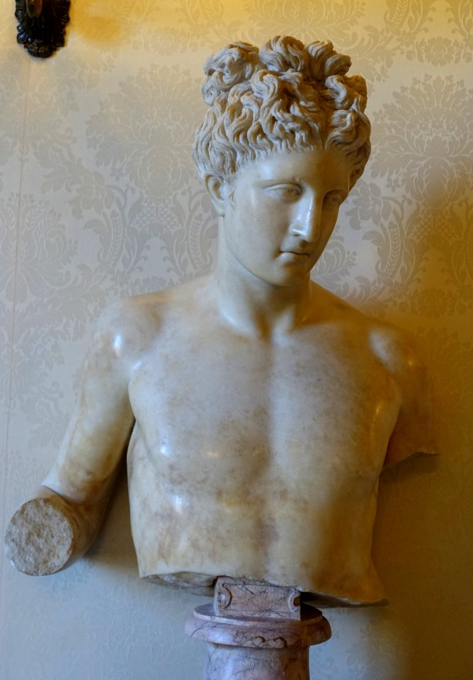 Apollo, fragment, Roman, Antonin era, 138-161 AD, from the Greek original, 4th century BC, marble - Musei Capitolini - Rome, Italy - DSC05819