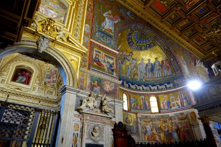 Apse (left side) - Santa Maria in Trastevere - Rome, Italy - DSC00375