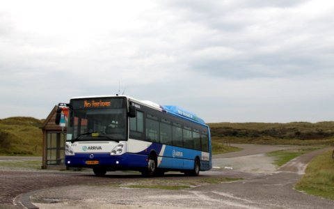 Arriva Ameland openbaar vervoer Hollum Oranjeweg Aardgas 19-10-2013 Irisbus Citelis