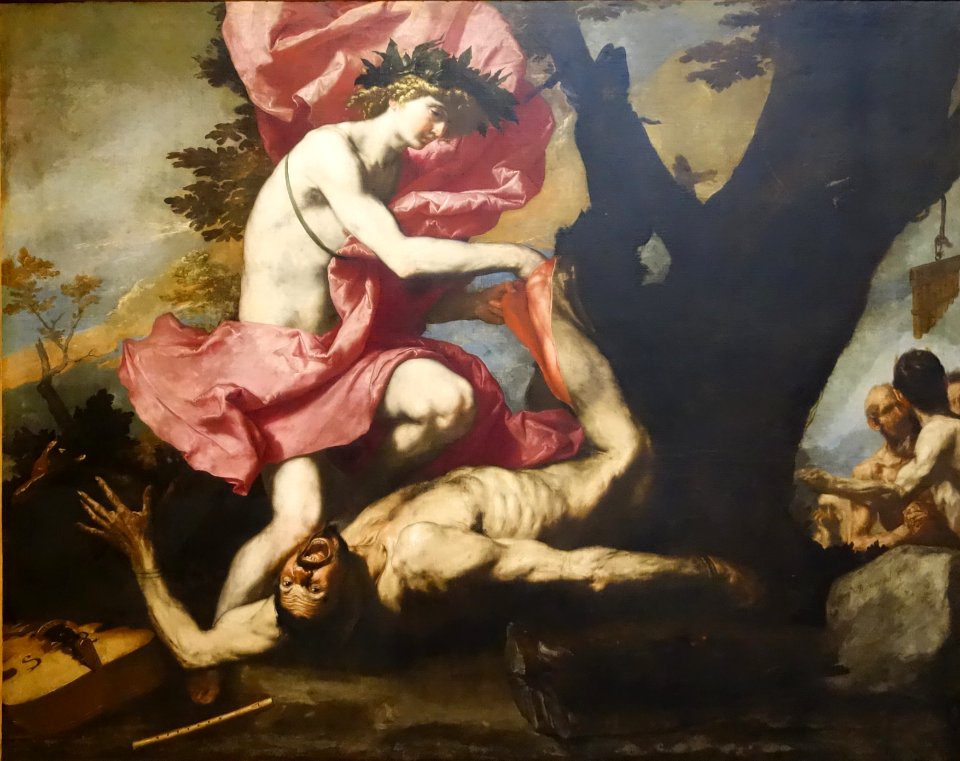 Apollo flaying Marsyas by Ribera (Bruxelles) (cropped)