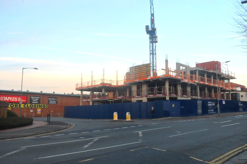 Artisan, 121–125 Davigdor Road, Hove (March 2017, under construction) (3)