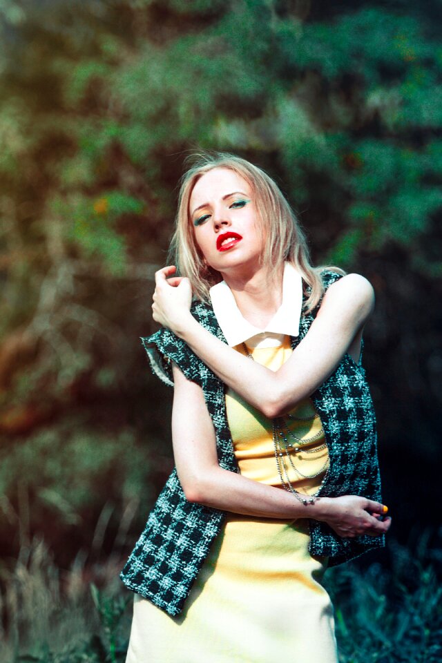 Model beauty living nature