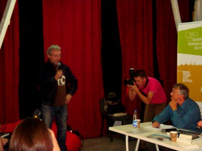 Artur Klinau and Thomas M Bohn - in Minsk city - Belarus - 8 September 2014 AD
