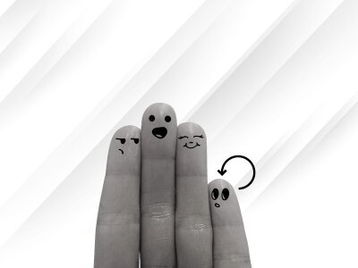 Finger smilies social