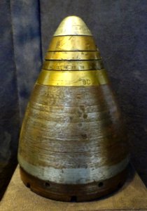 Artillery shell tip, Western Europe, World War I, c. 1914-1918 - Spurlock Museum, UIUC - DSC05945