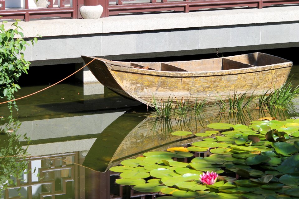 Water reflection wooden