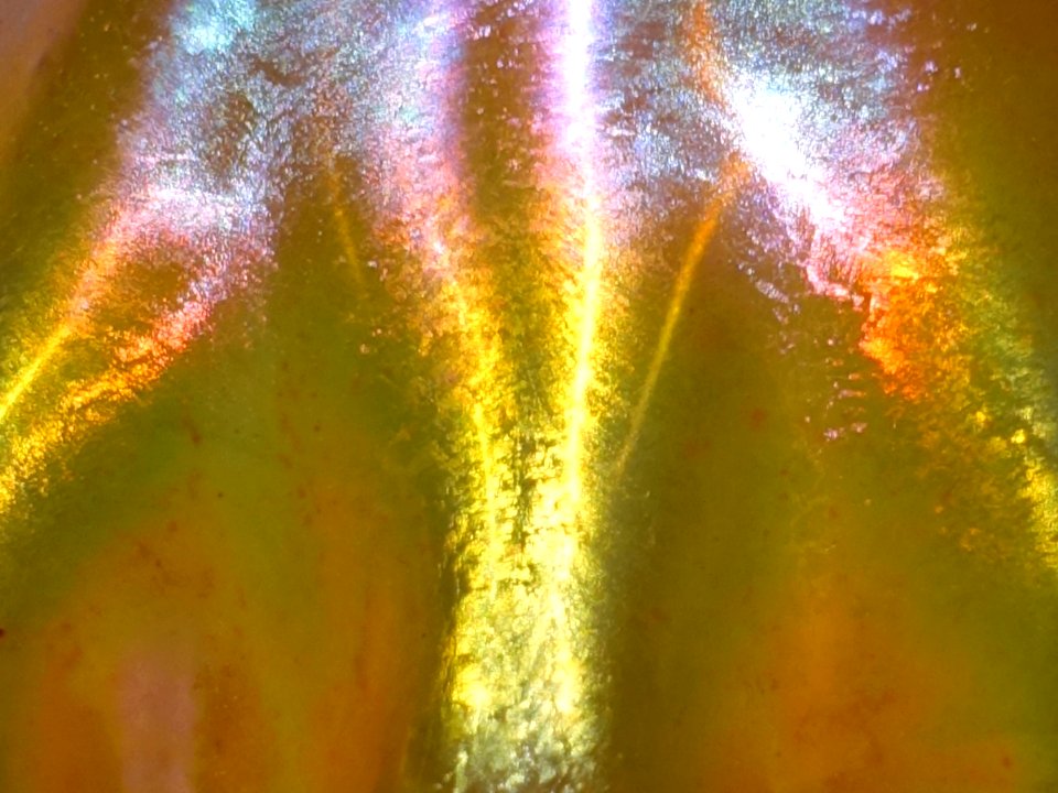 Art - Vase with ten indents, Louis Comfort Tiffany, c. 1903, glass - Hessisches Landesmuseum Darmstadt - Darmstadt, Germany - DSC00866 (cropped)