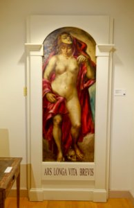 Ars Longa, Vita Brevis, by Jon Corbino, c. 1935, oil on masonite - Cape Ann Museum - Gloucester, MA - DSC01432