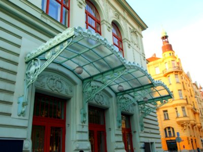 Art Deco awning in Prague pic3