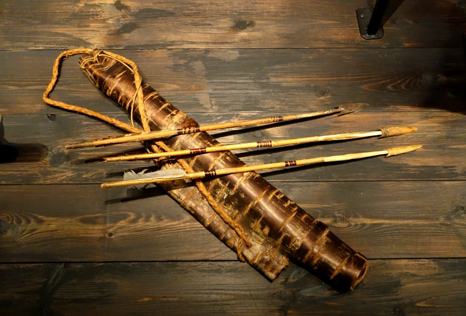 Arrows and quiver, Ainu people, Japan - Etnografiska museet - Stockholm, Sweden - DSC01179