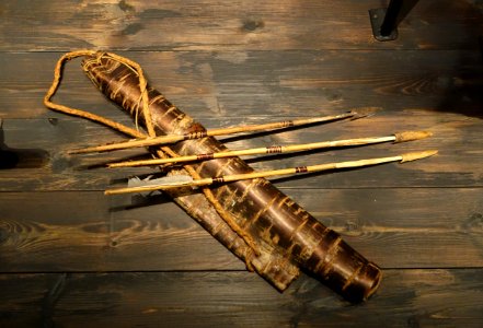 Arrows and quiver, Ainu people, Japan - Etnografiska museet - Stockholm, Sweden - DSC01179