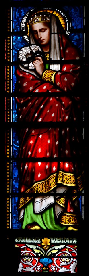 Ars-sur-Formans Basilique Vitrail 21102015 07 Sainte Agathe