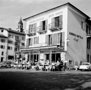 Ascona Terras van het Albergo Battello (Hotel Schiff), Bestanddeelnr 254-4837