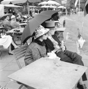 Ascot in Amsterdams Bos (Concours Hippique tgv 66 e Lustrum Amsterdamse stude, Bestanddeelnr 914-0869
