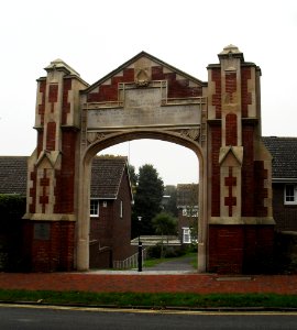 Ascham St Vincent War Memorial Arch, Carlisle Road, Eastbourne (NHLE Code 1389575) (October 2010)
