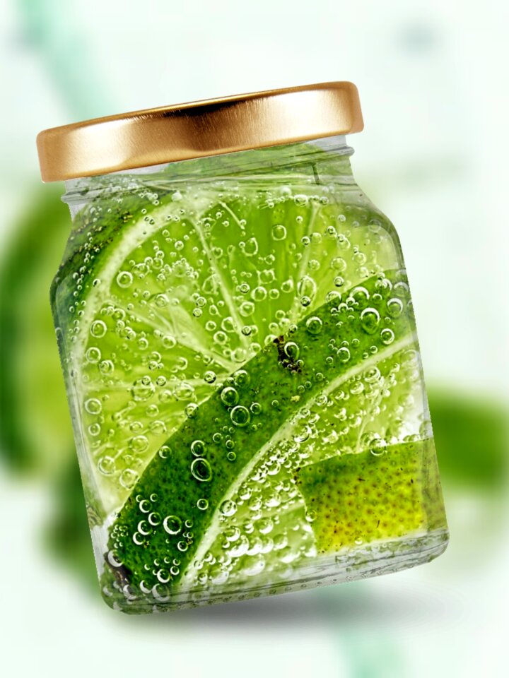 Lime bubble drink