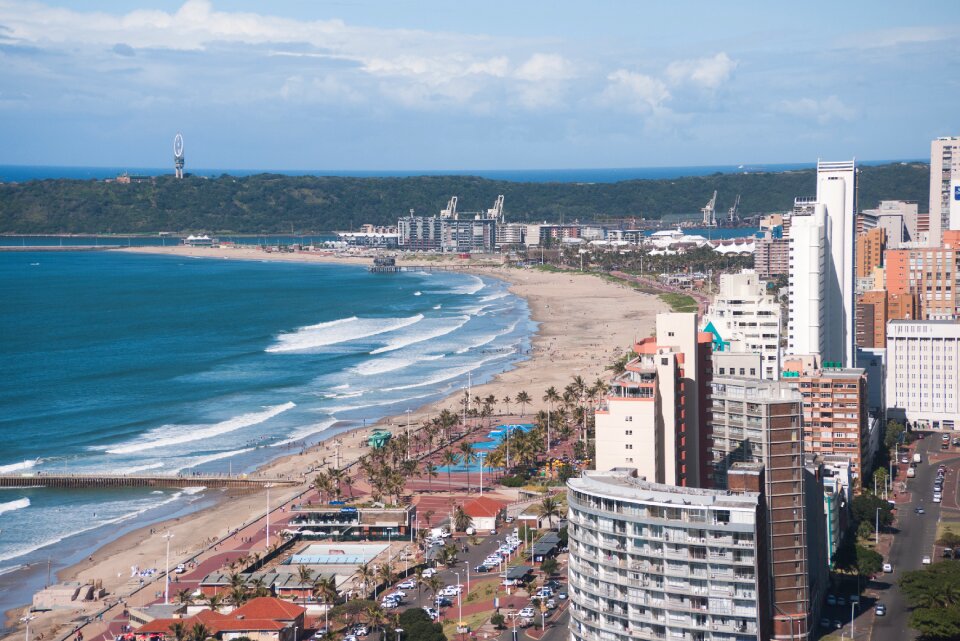 South africa birds eye view beach front