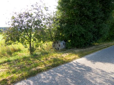 Artefakt am Wegrand des Wirtschaftswegs von Zahna nach Rahnsdorf 2017a