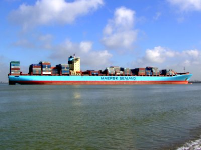 Arthur Maersk pic12 approaching Port of Rotterdam, Holland 08-Mar-2007