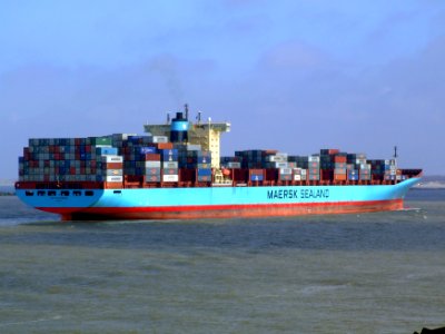 Arthur Maersk pic08 approaching Port of Rotterdam, Holland 08-Mar-2007