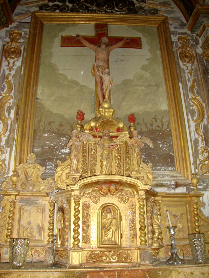 Ariagosse (Vidouze, Hautes-Pyr, Fr) Chapelle St.Jacques tabernacle, retable