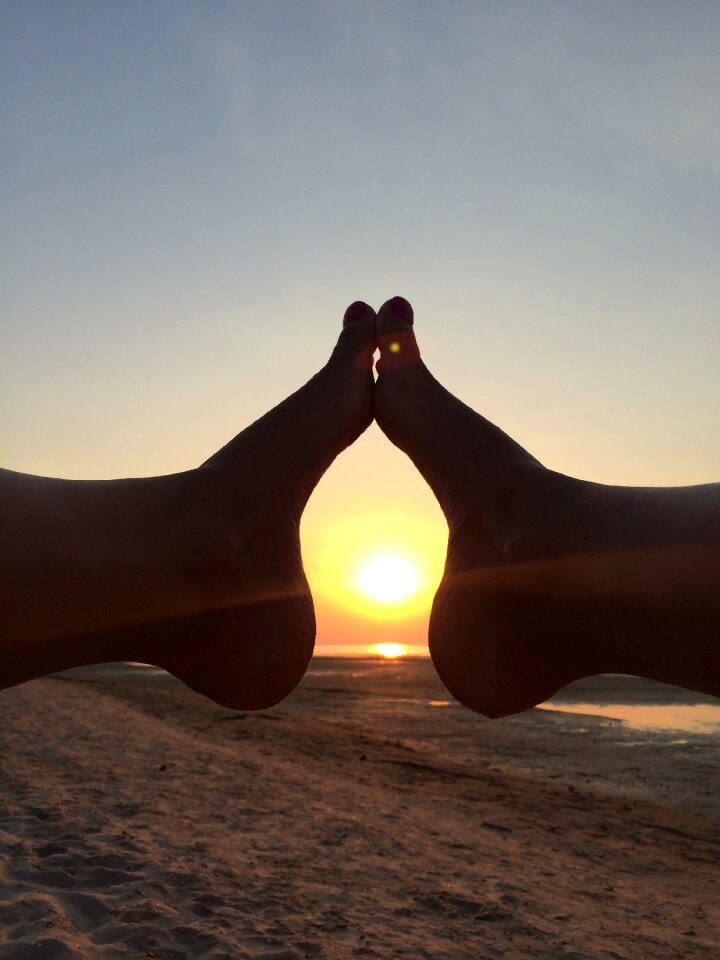 People sun sand