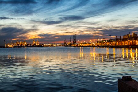 Twilight in the evening water