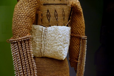 Armor with blowfish helmet, Kiribati, view 4, individual pieces collected 1846-1887- Ethnological Museum, Berlin - DSC01270