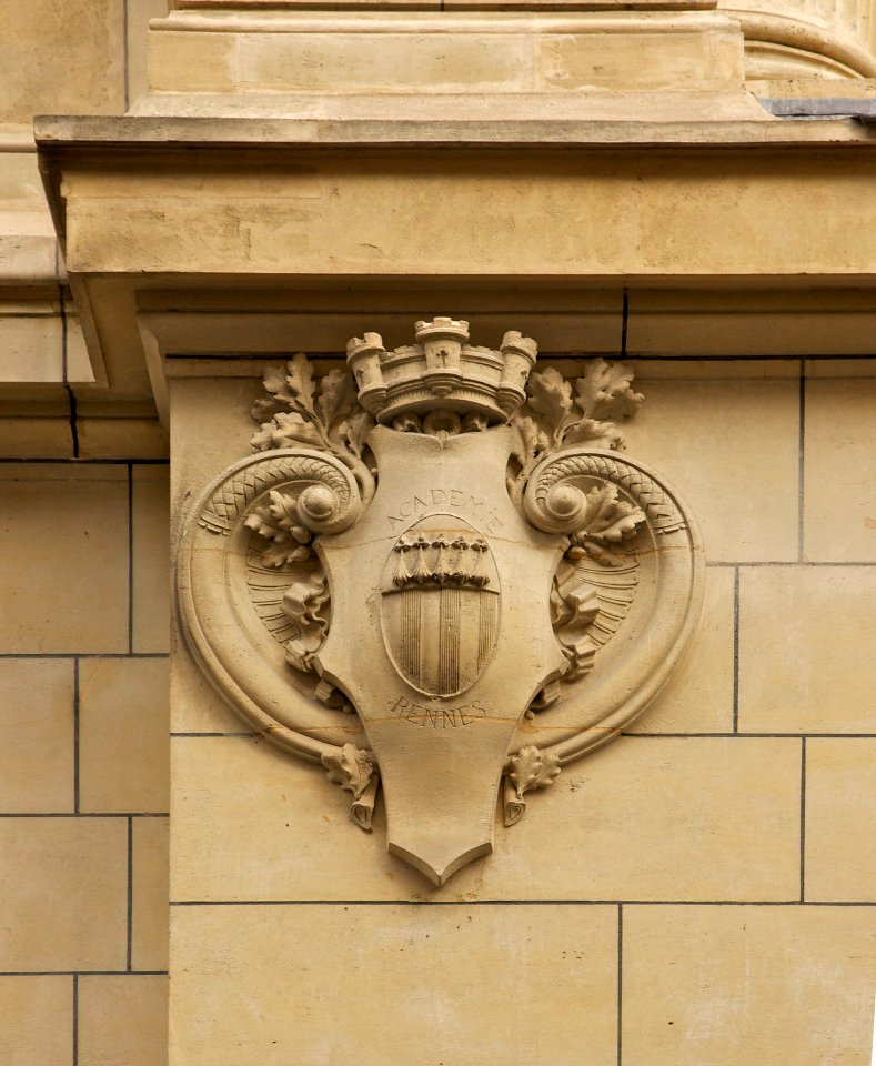 Armoiries Académie Rennes mur Sorbonne