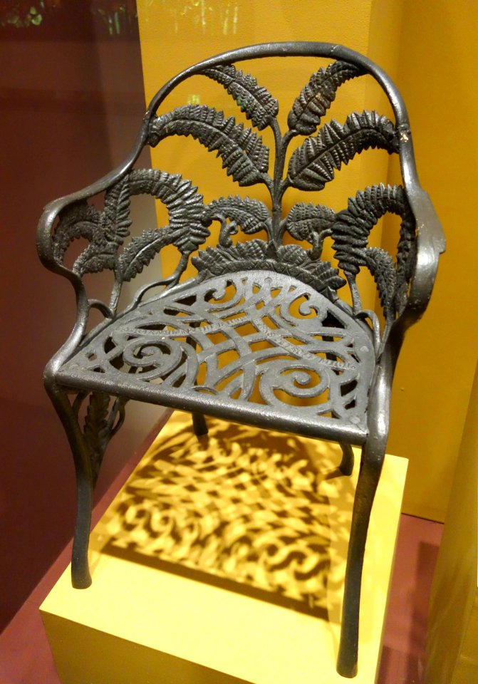 Armchair, E. T. Barnum Wire and Tool Works, Detroit, 1850-1900, cast iron - Brooklyn Museum - DSC09190