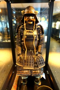 Armor, Japan, probably 19th century, iron, leather, silk, etc. - Östasiatiska museet, Stockholm - DSC09243