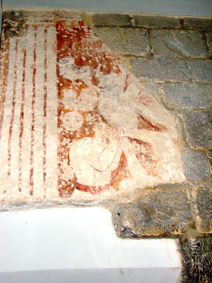 Arhan (Lacarry e.a. Pyr-Atl, Fr) fragment de fresque dans l'église