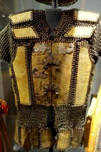 Armor, Moro, Philippines, water buffalo horn, brass, silver - Pacific collection - Peabody Museum, Harvard University - DSC06029