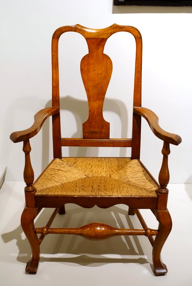 Armchair by William Savery, Philadelphia, Pennsylvania, c. 1745-1760, maple, Atlantic white cedar, yellow poplar, rush - Dallas Museum of Art - DSC04914