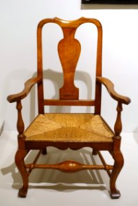 Armchair by William Savery, Philadelphia, Pennsylvania, c. 1745-1760, maple, Atlantic white cedar, yellow poplar, rush - Dallas Museum of Art - DSC04914