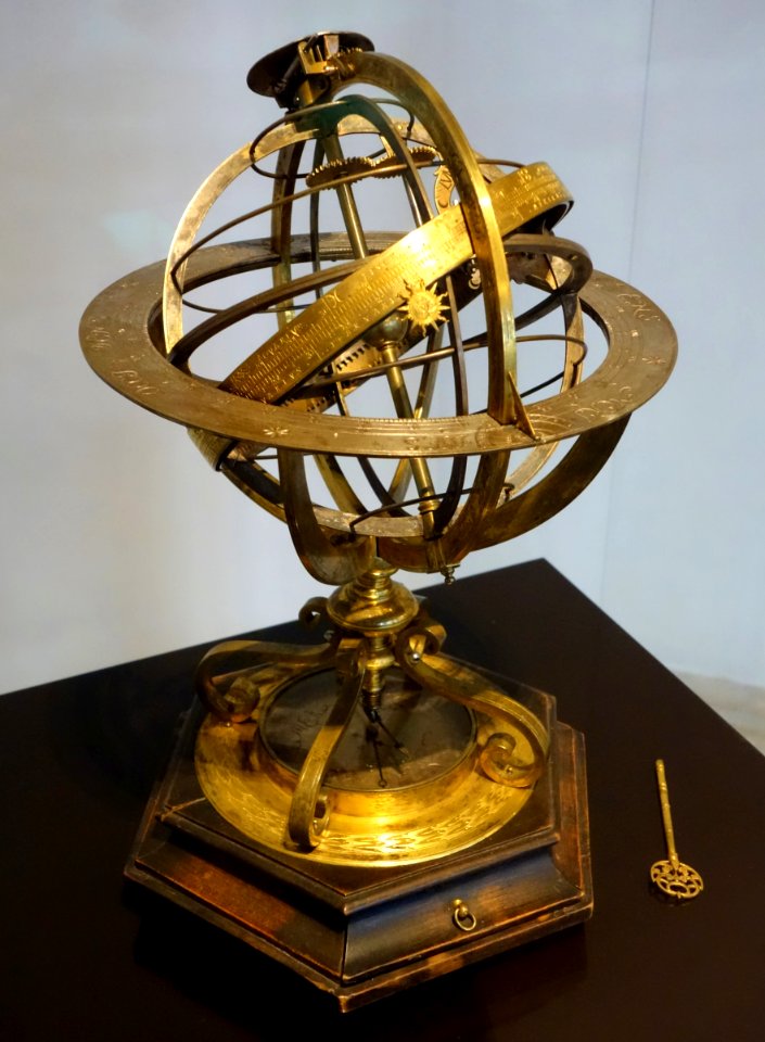 Armillary sphere, Johannes Moeller, Gotha, 1687 - Mathematisch-Physikalischer Salon, Dresden - DSC07989
