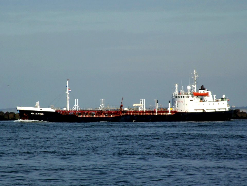 Arctic Swan IMO 7005982 leaving Port of Rotterdam, Holland 21-Feb-2005