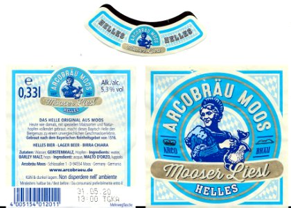 Arcobräu Moos - Mooser Liesel, Helles, 2019