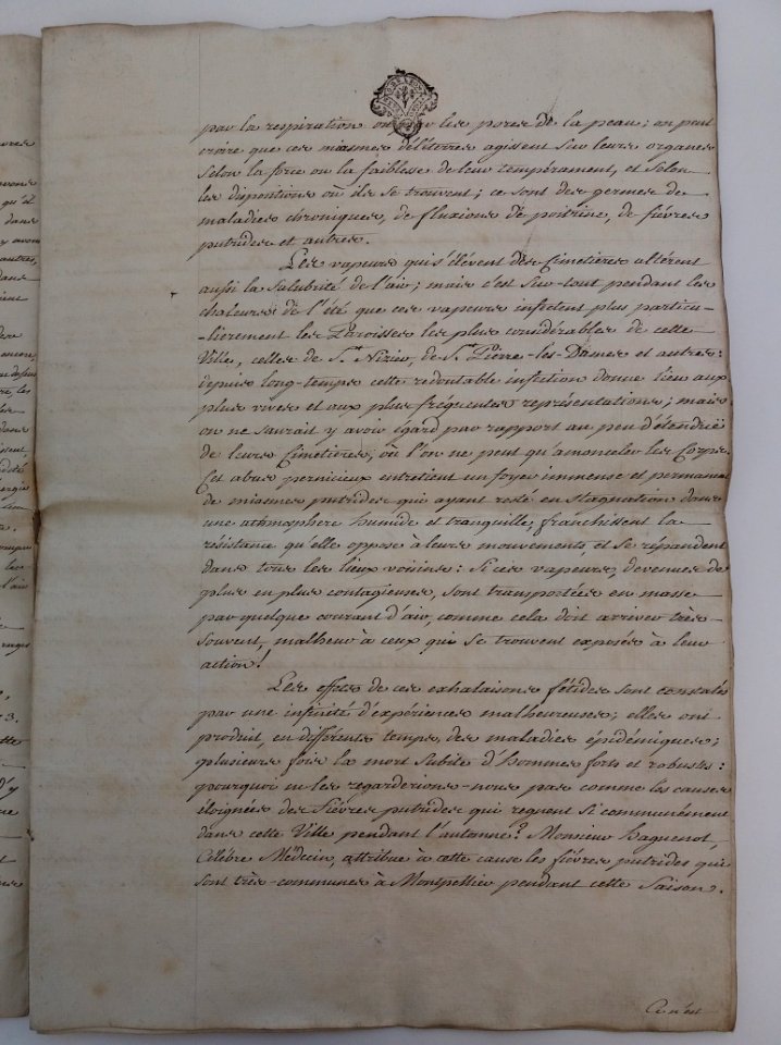 Archives du Rhône - Visites des vingt cimetières de la ville de Lyon et de ses Faubourgs, rapport du 2 mars 1778 (3)