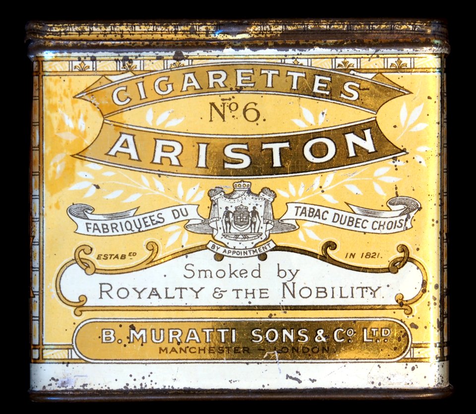 Ariston No 6 cigarettes tin
