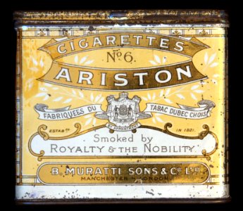 Ariston No 6 cigarettes tin