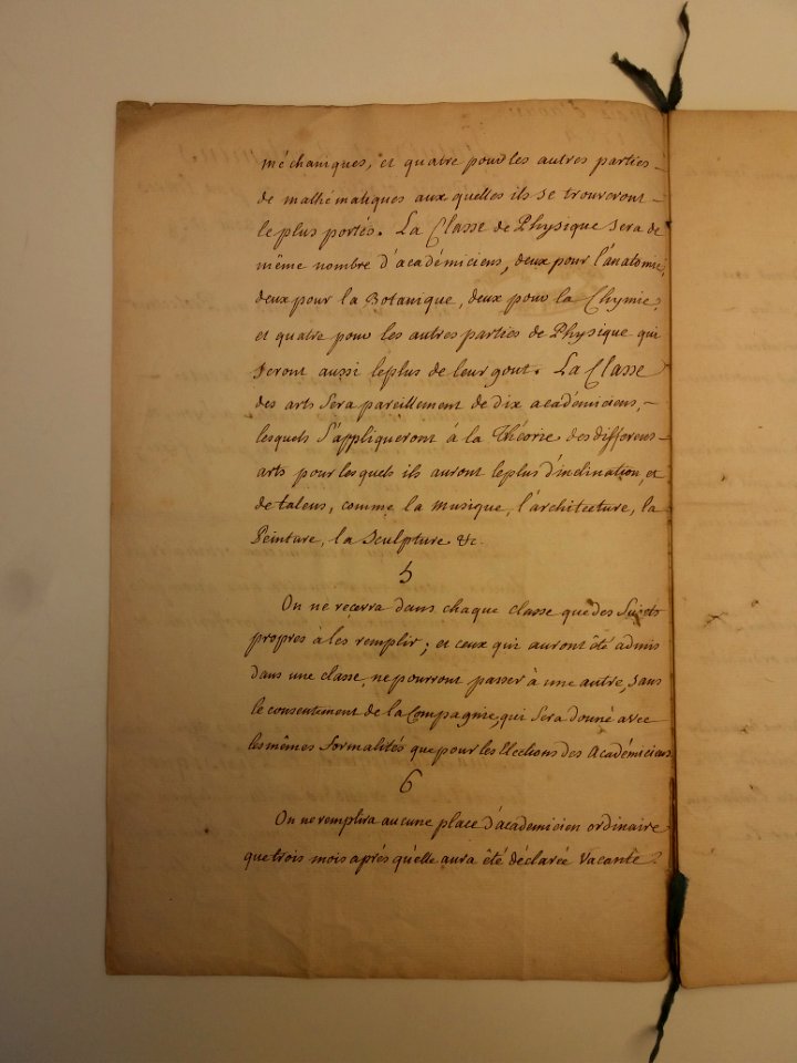 Archives du Rhône - 6D1 - Statuts et réglements de l'Académie des sciences, août 1724 (02)