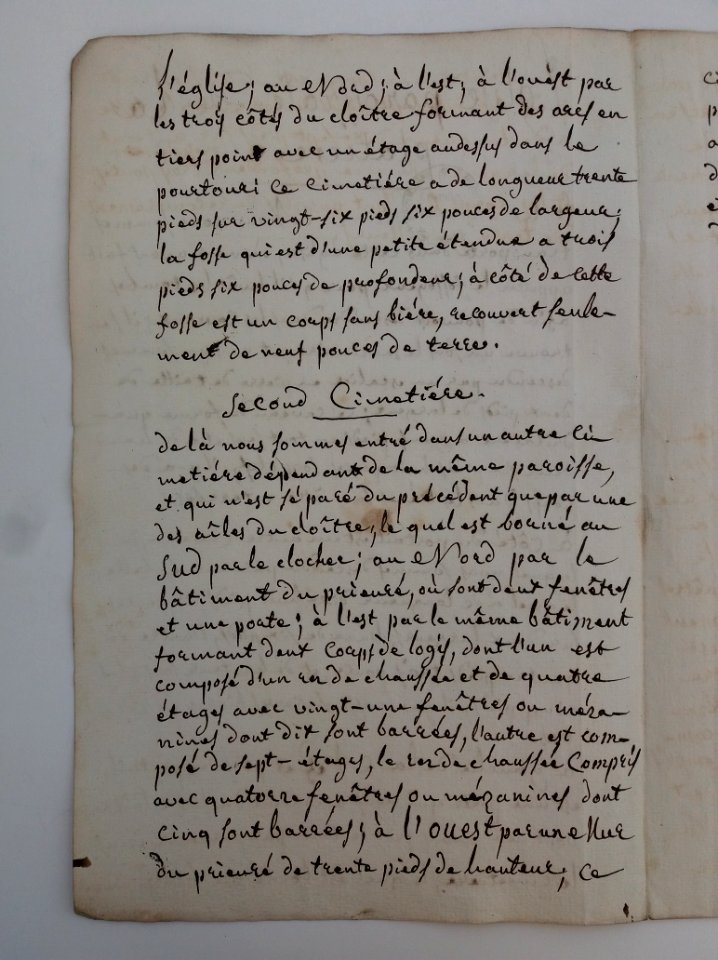 Archives du Rhône - Visites des vingt cimetières de la ville de Lyon et de ses Faubourgs, église paroissiale de la Platière, rapport (2)