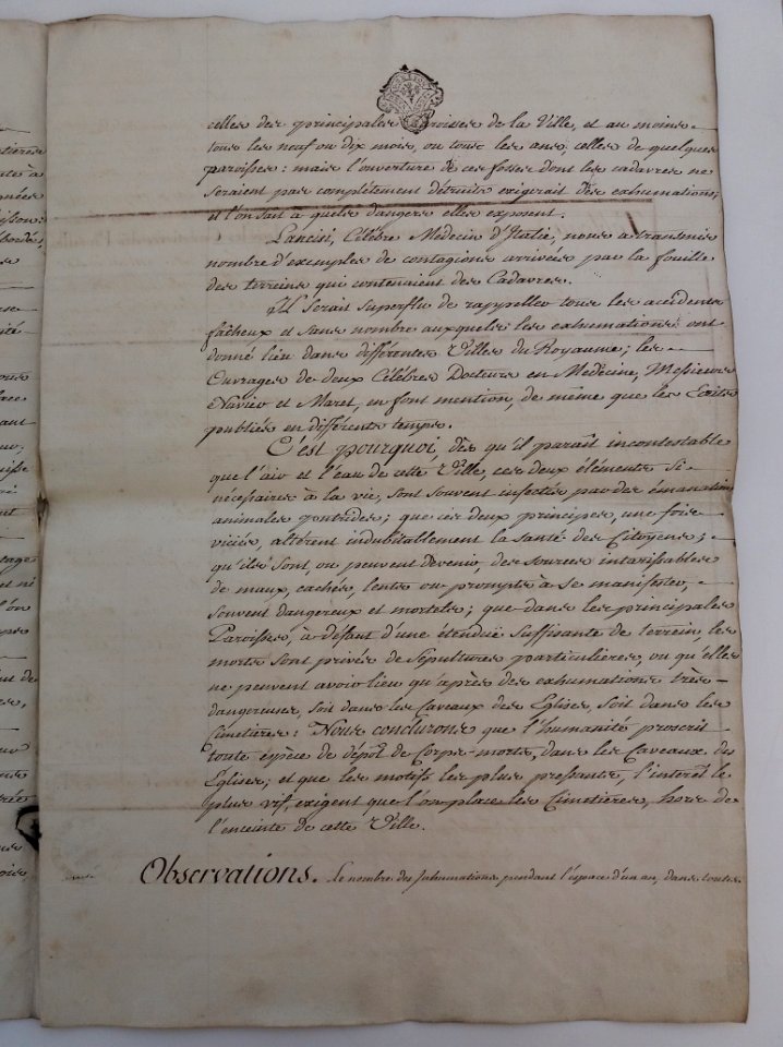 Archives du Rhône - Visites des vingt cimetières de la ville de Lyon et de ses Faubourgs, rapport du 2 mars 1778 (5)