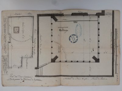 Archives du Rhône - Visites des vingt cimetières de la ville de Lyon et de ses Faubourgs, paroisse Notre-Dame de la Platière, plan des deux cimetières
